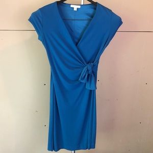 🎊5/$25🎊 NY & Co. Faux-Wrap Stretchy Blue Dress